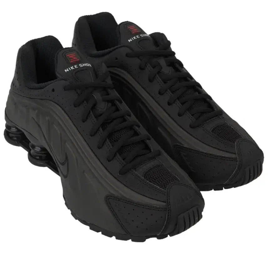 [BUNJANG] Nike Shox R4 Black Bright Crimson Sneakers / 나이키 샥스 R4 블랙 브라이트 크림슨 300