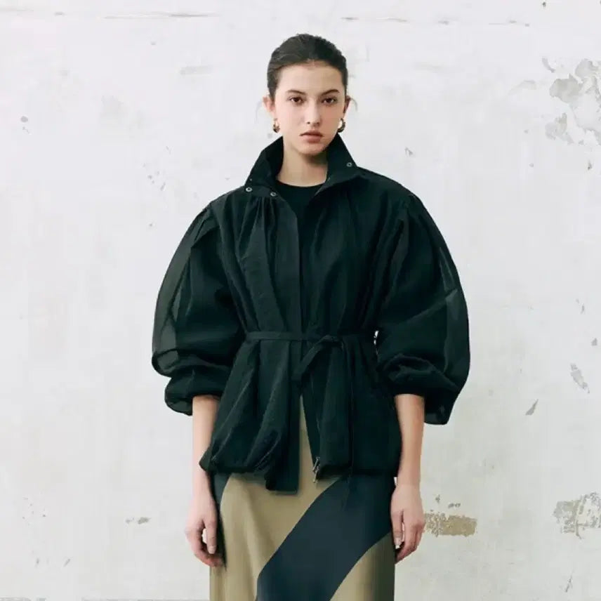 [BUNJANG] Barneys New York Muveil Sheer Shirred Jumper / 바니스뉴욕 26ss 무엘 시스루 셔링 점퍼