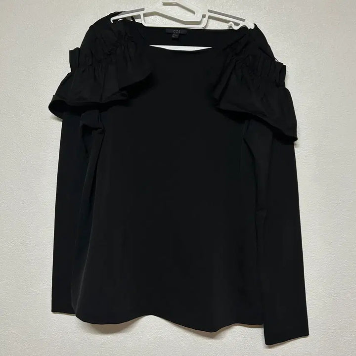 [BUNJANG] COS Frill Long Sleeve T-Shirt Black S / 코스 프릴 긴팔티 s 블랙
