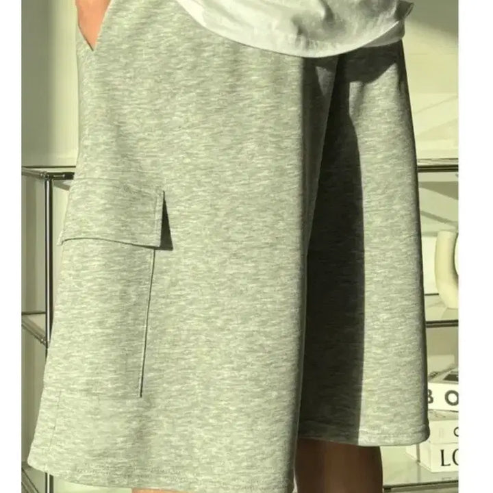 [BUNJANG] Unisex Cargo Bermuda Shorts - Free Size / 남여공용 카고 버뮤다 팬츠 프리사이즈