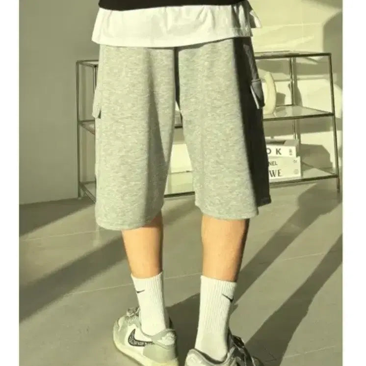 [BUNJANG] Unisex Cargo Bermuda Shorts - Free Size / 남여공용 카고 버뮤다 팬츠 프리사이즈