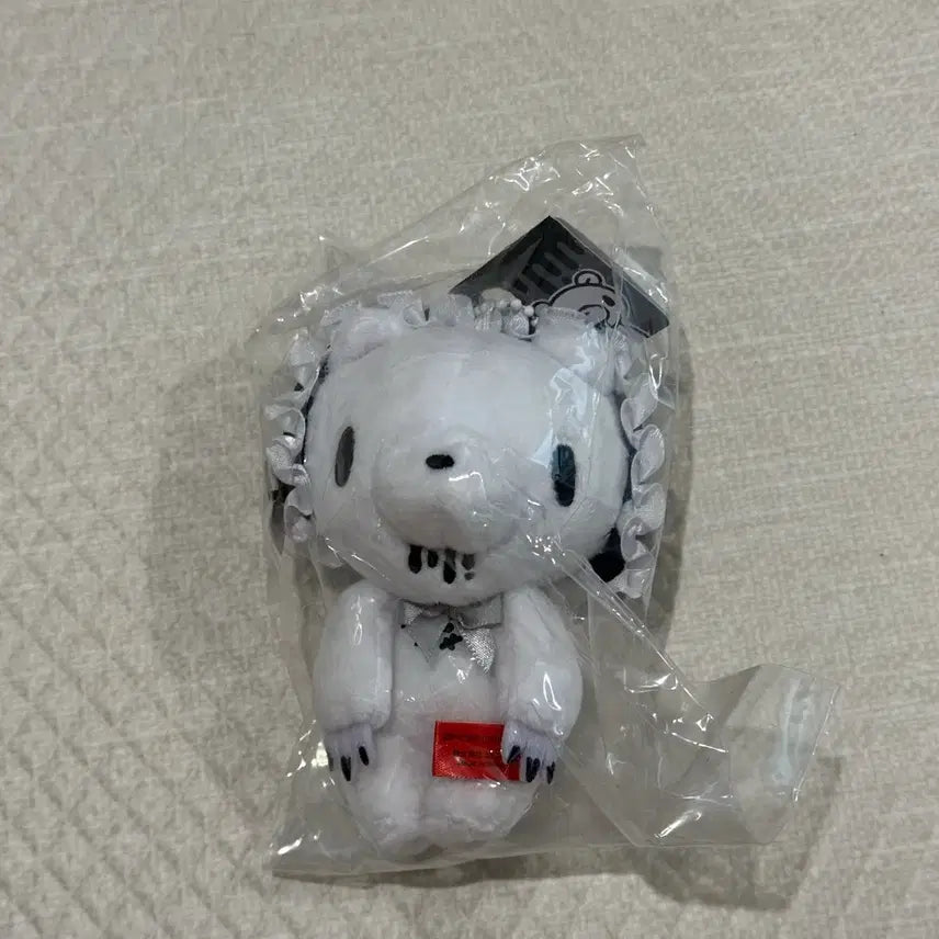 [BUNJANG] Gloomy Bear White Bonnet Doll Keyring / 글루미베어 보닛 화이트 인형 키링 미사용