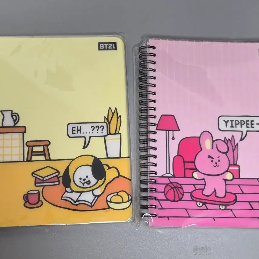 [BUNJANG] BT21 Shooky Doll + Sticker Set + Notebook / BT21 슈키 인형 + 스티커 세트 + 공책