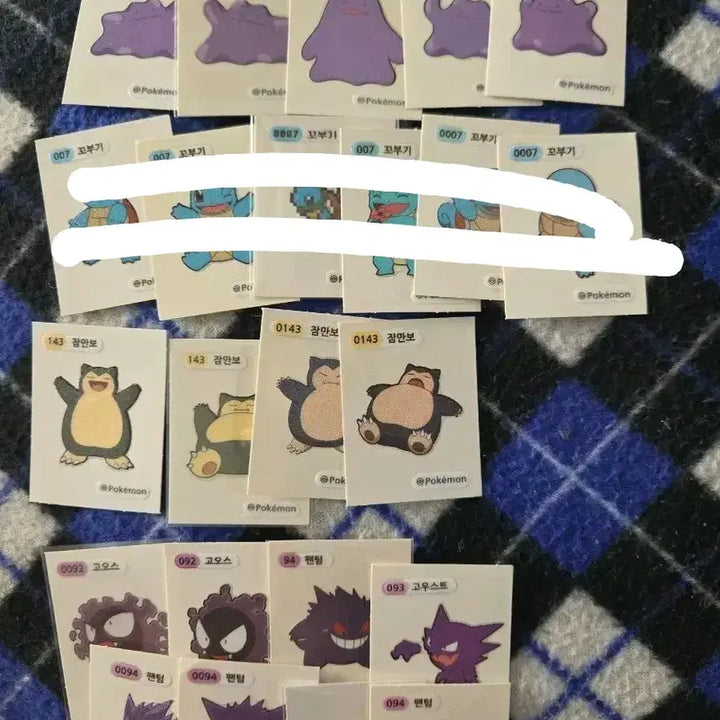 [BUNJANG] Pokemon Tteokbokki Seal Set / 포켓몬 띠부씰 인기씰 메타몽꼬부기잠만보러블리등