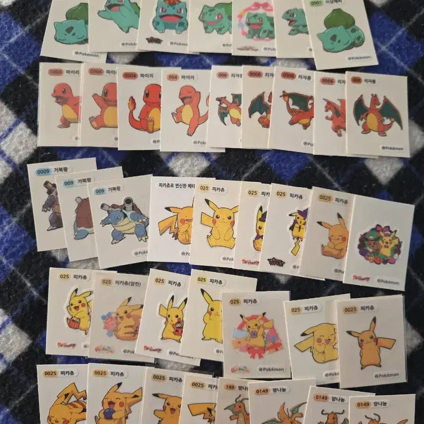 [BUNJANG] Pokemon Tteokbokki Seal Set / 포켓몬 띠부씰 인기씰 메타몽꼬부기잠만보러블리등