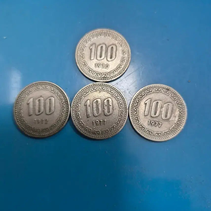 [BUNJANG] Antique Coins 1970s Set / 100주1970년3개1998년1개