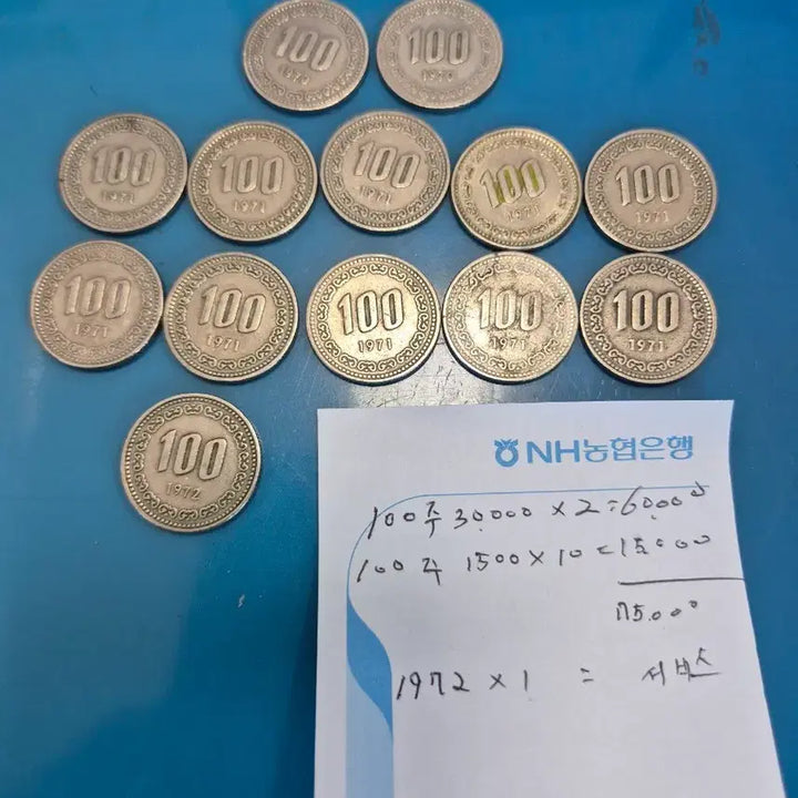 [BUNJANG] Antique Coins 1970s Set / 100주1970년3개1998년1개
