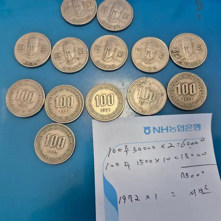 [BUNJANG] Antique Coins 1970s Set / 100주1970년3개1998년1개