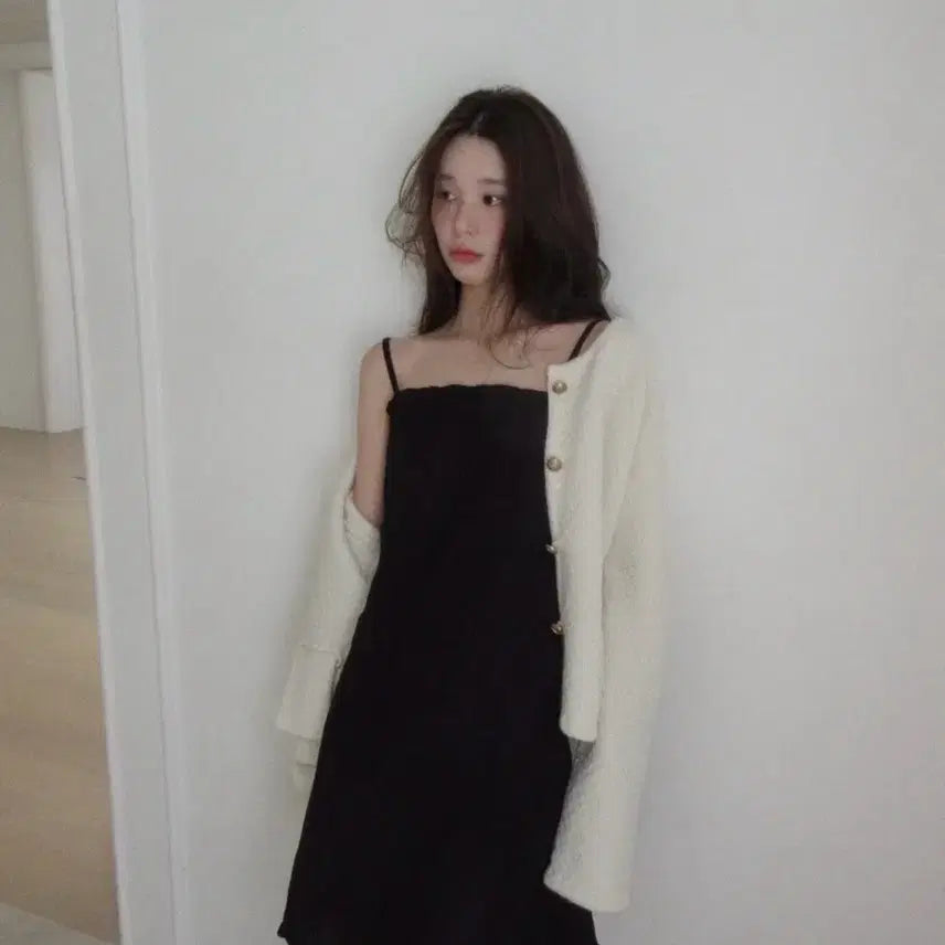 [BUNJANG] Archive J2U Silk Wool Mini Dress - Black (Size S) / 아카이브제이투유 실크 울 미니 드레스 블랙 S