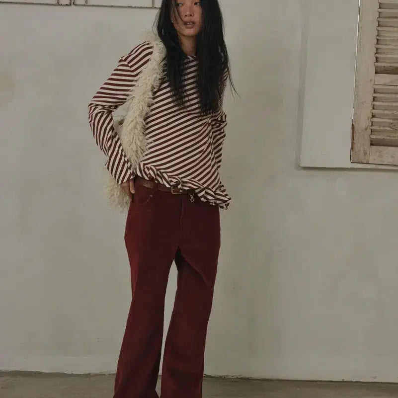 [BUNJANG] Our Salt Tilt City T-Shirt - Wine / [아우어솔티]Tilt City T-Shirt / Wine