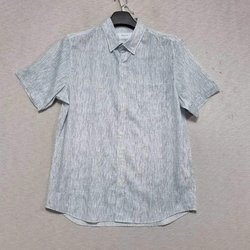 [BUNJANG] EDITION Spandex Striped Short-Sleeve Shirt Men&