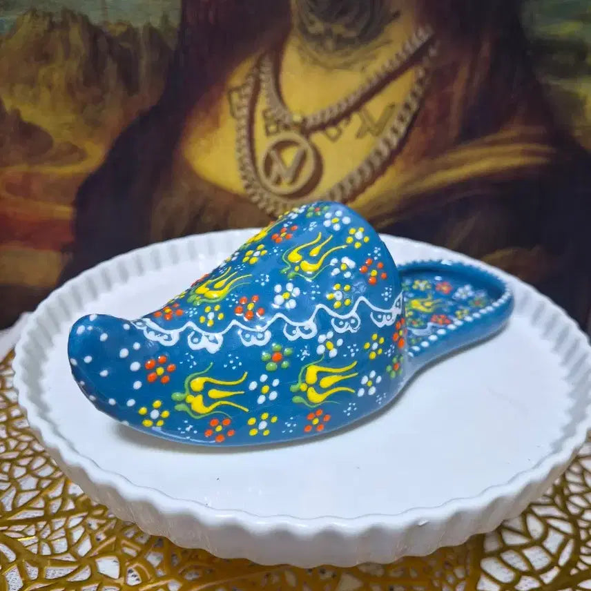 [BUNJANG] Antique Turkish Hand-Painted Ceramic Shoe Ornament / 앤틱 터키 핸드페인팅 도자기 신발장식
