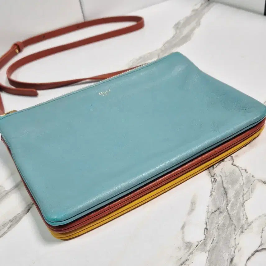 [BUNJANG] Celine Trio Medium Multicolor Crossbody Bag / (정품) 셀린느 트리오 미디움 멀티컬러 크로스백 가방