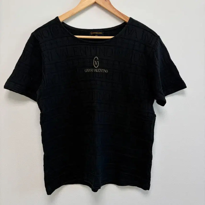 [BUNJANG] Gianni Valentino Black Logo Short Sleeve T-Shirt / 지아니 발렌티노 블랙 로고 반팔 티셔츠