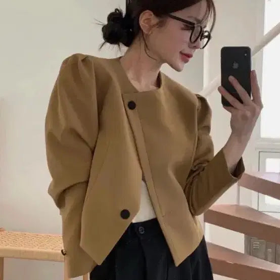 [BUNJANG] Without Summer Callie Jacket Camel / 위드아웃썸머 캘리자켓
