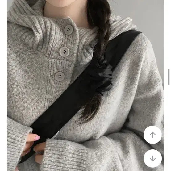[BUNJANG] Gray Knit Hoodie / 니트 후드티 미소녀 느낌나요! (정가 3만원)