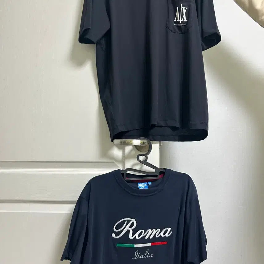 [BUNJANG] Armani Exchange AX/Roma T-shirts - Navy - Bundle Set / 알마니 익스체인지 AX 티셔츠 / Roma 티셔츠 네이