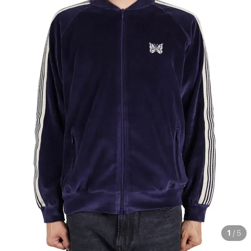 [BUNJANG] Needles Velvet Track Jacket Purple / Needles 니들스 벨벳 트랙 자켓 퍼플