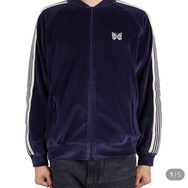 [BUNJANG] Needles Velvet Track Jacket Purple / Needles 니들스 벨벳 트랙 자켓 퍼플
