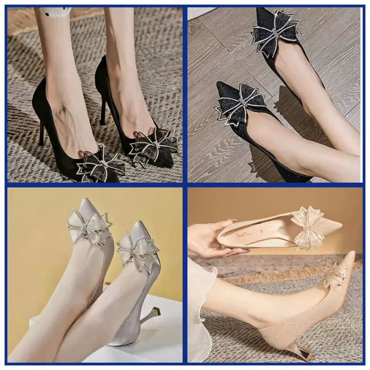 [BUNJANG] Wedding Shoes Ribbon Embellished Pumps / 
