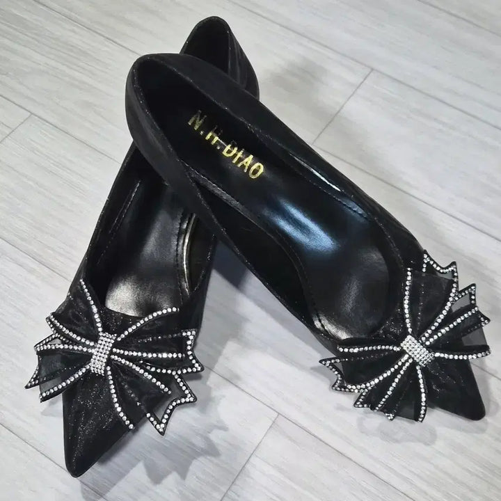 [BUNJANG] Wedding Shoes Ribbon Embellished Pumps / 