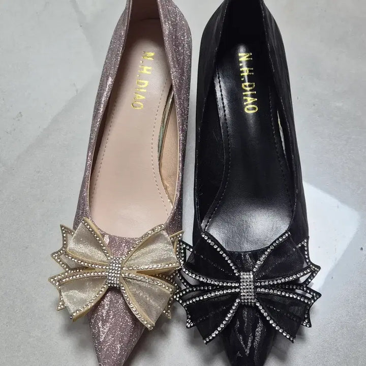 [BUNJANG] Wedding Shoes Ribbon Embellished Pumps / 