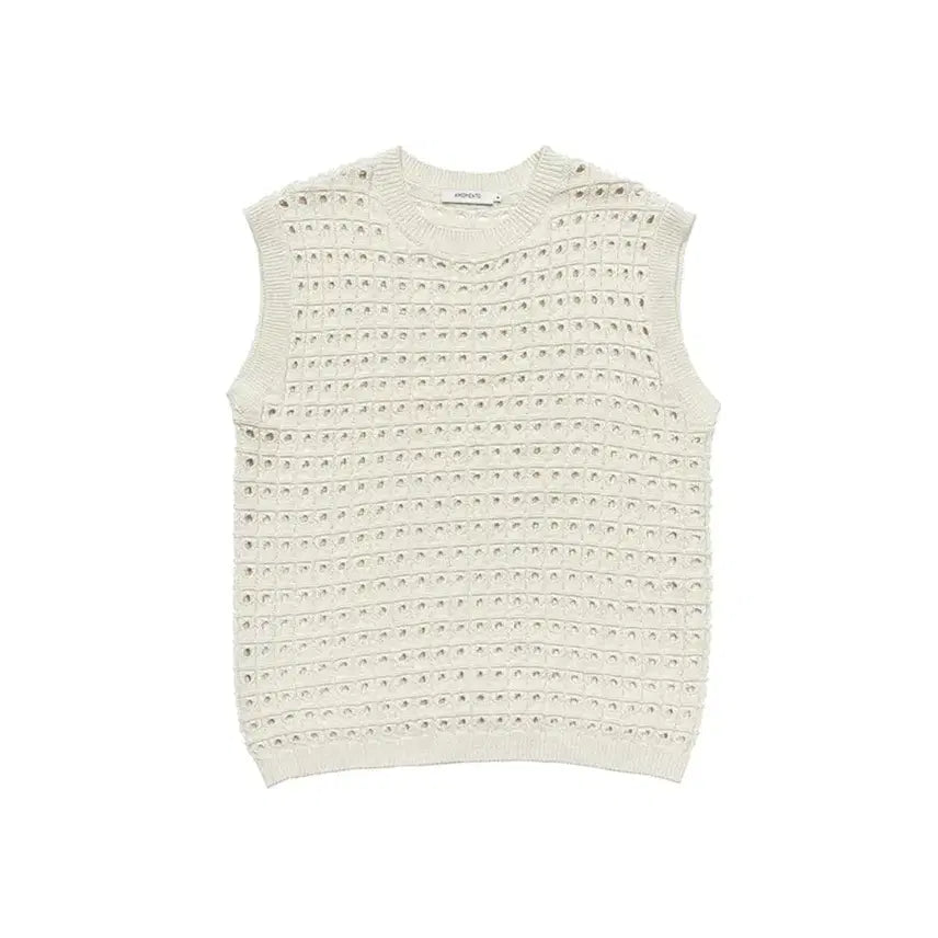 [BUNJANG] 아모멘토 COTTON KNIT VEST ECRU / 아모멘토 COTTON KNIT VEST ECRU