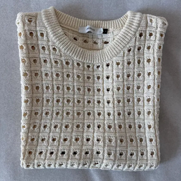 [BUNJANG] 아모멘토 COTTON KNIT VEST ECRU / 아모멘토 COTTON KNIT VEST ECRU