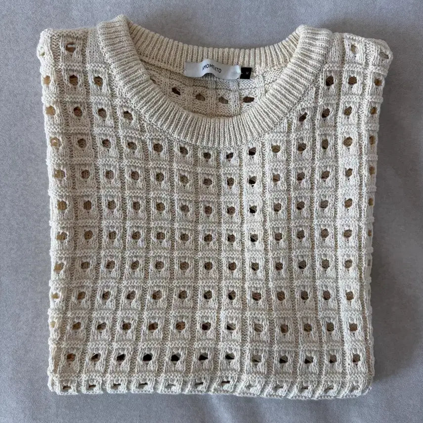 [BUNJANG] 아모멘토 COTTON KNIT VEST ECRU / 아모멘토 COTTON KNIT VEST ECRU