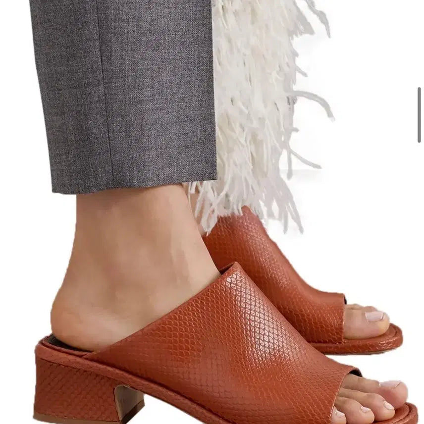 [BUNJANG] Dries Van Noten White Leather Mule Sandals / dries van noten 드리스반노튼 화이트 레더 뮬 슬리퍼 샌들