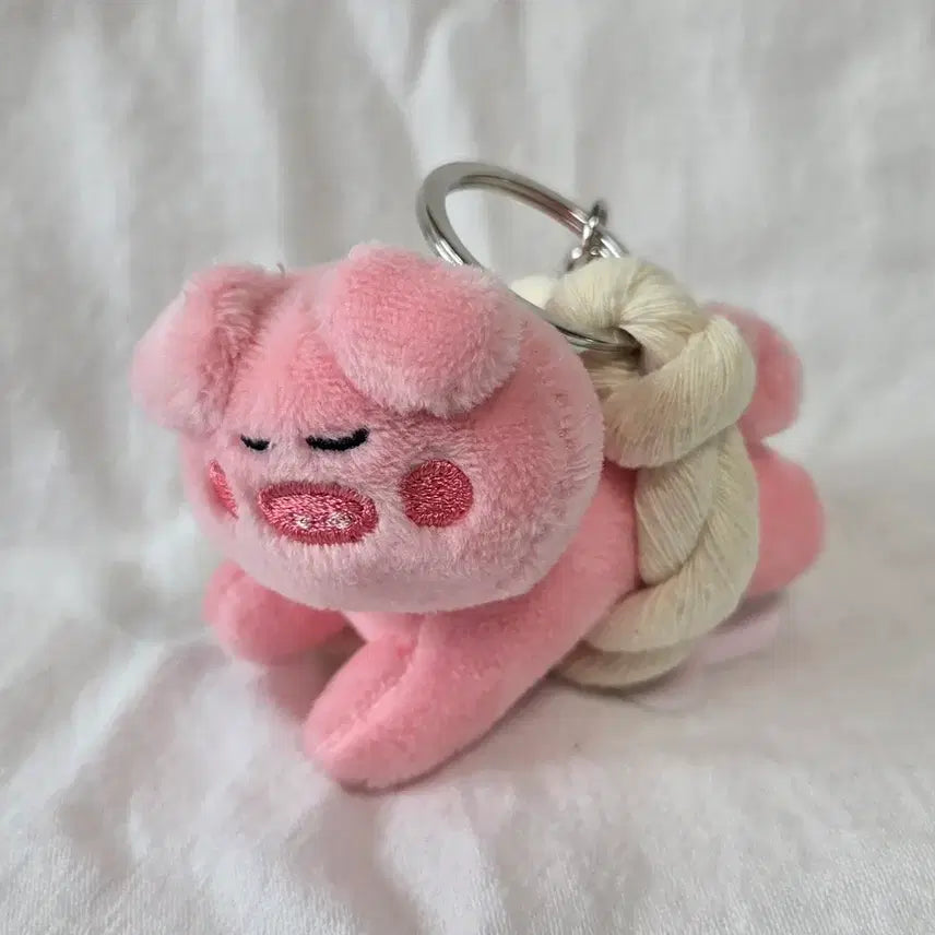 [BUNJANG] Pink Pig Plush Keychain / 핑크 돼지 인형 키링 봉제인형