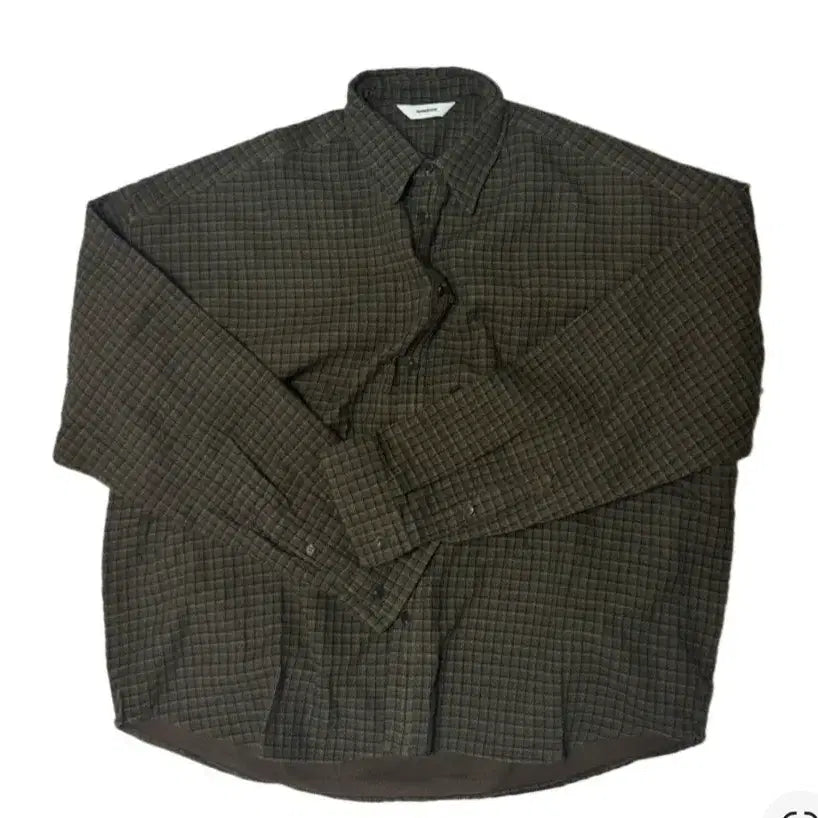 [BUNJANG] Nonneaude Cropped Flexible String Check Shirt Brown / 2 논노드 크롭 플렉서블 스트링 체크 셔츠 브라운
