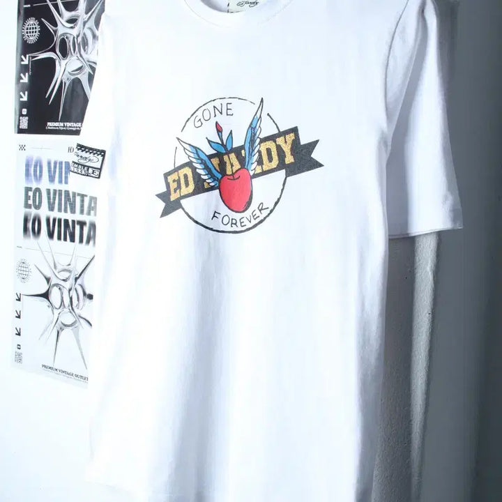 [BUNJANG] Ed Hardy Y2K White Old School T-shirt / (M) 에드하디 반팔 티셔츠 Y2K 화이트 올드스쿨-180E7