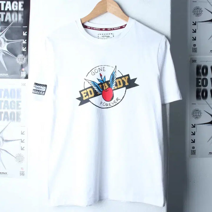 [BUNJANG] Ed Hardy Y2K White Old School T-shirt / (M) 에드하디 반팔 티셔츠 Y2K 화이트 올드스쿨-180E7