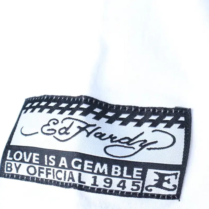 [BUNJANG] Ed Hardy Y2K White Old School T-shirt / (M) 에드하디 반팔 티셔츠 Y2K 화이트 올드스쿨-180E7