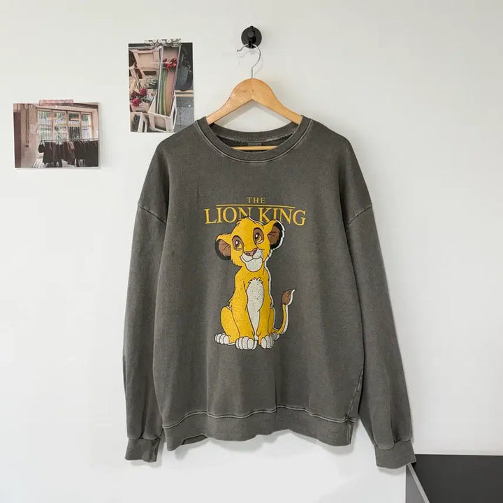 [BUNJANG] Disney The Lion King Pigment Washing Sweatshirt / [택포] [FREE] 디즈니 라이온킹 피그먼트워싱 맨투맨