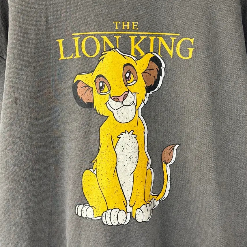 [BUNJANG] Disney The Lion King Pigment Washing Sweatshirt / [택포] [FREE] 디즈니 라이온킹 피그먼트워싱 맨투맨
