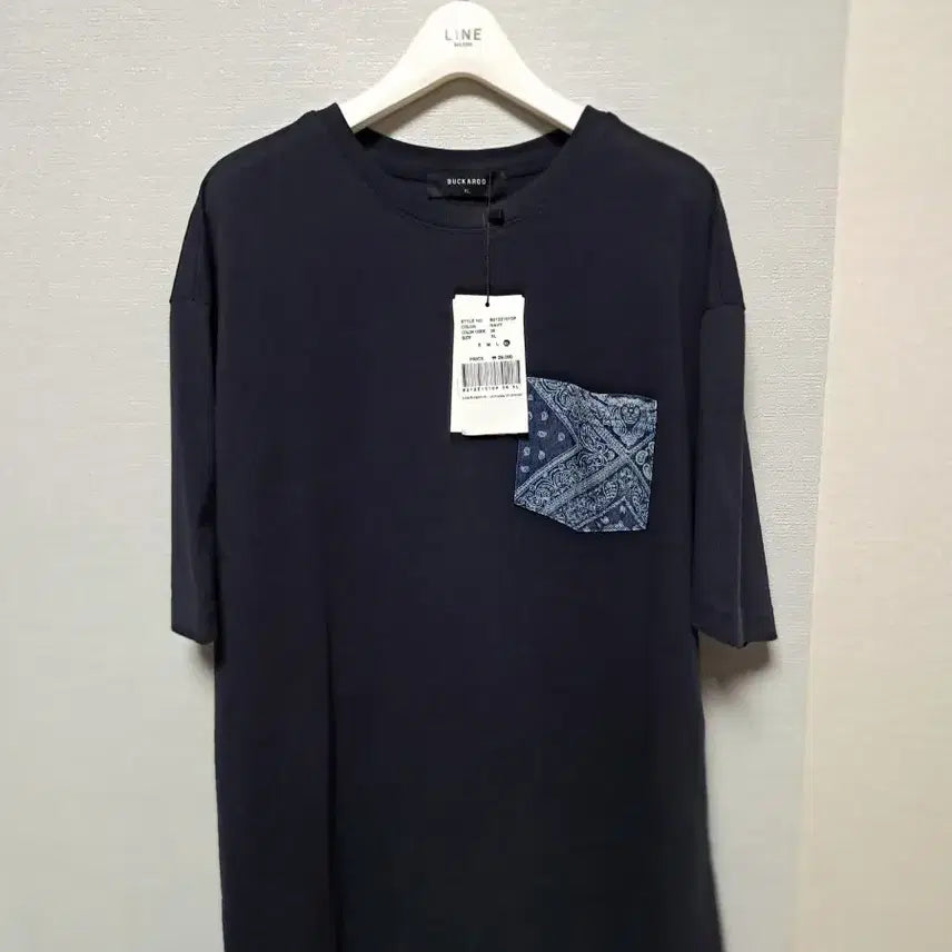 [BUNJANG] BUCKAROO Bandana Pocket T-shirt - Black XL / BUCKAROO 반다나 포켓 티셔츠 블랙 XL