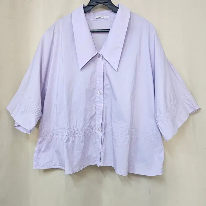 [SOLD OUT] jj지고트 라벤더 퍼플 반팔 블라우스 셔츠