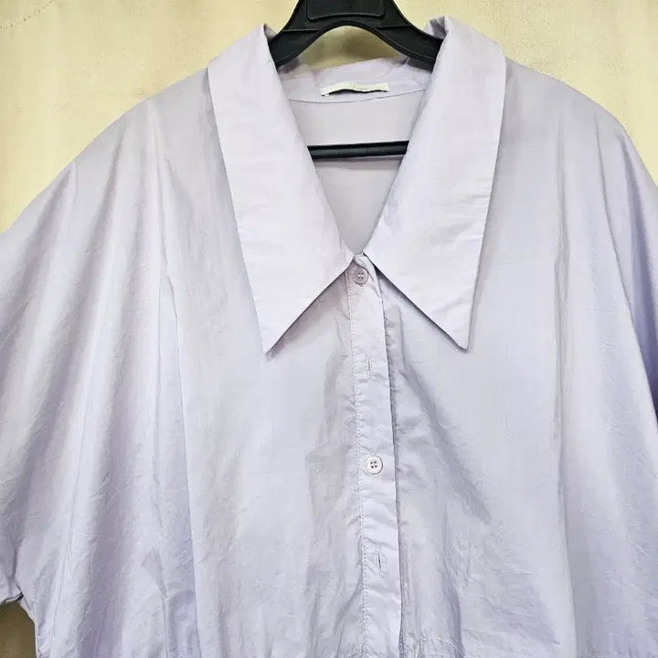 [SOLD OUT] jj지고트 라벤더 퍼플 반팔 블라우스 셔츠