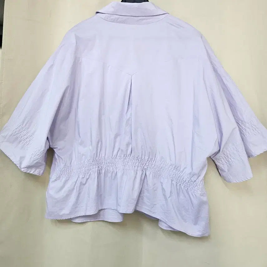 [SOLD OUT] jj지고트 라벤더 퍼플 반팔 블라우스 셔츠