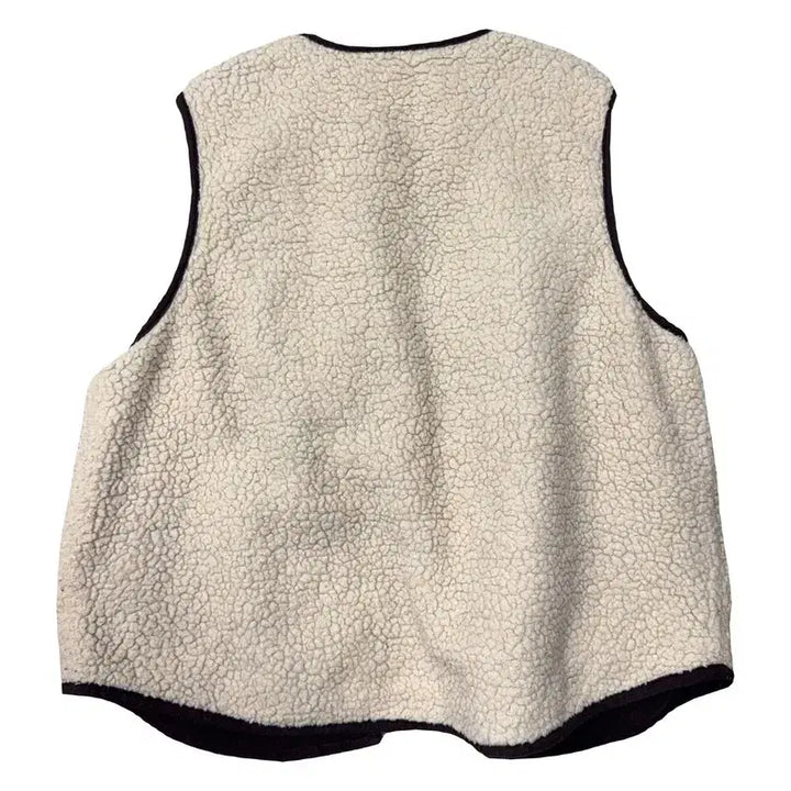 [BUNJANG] Romistory Beige Ribbon Fleece Cardigan / 로미스토리 베이지 리본 후리스 가디건 2