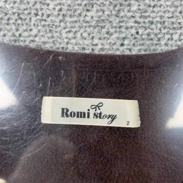 [BUNJANG] Romistory Beige Ribbon Fleece Cardigan / 로미스토리 베이지 리본 후리스 가디건 2
