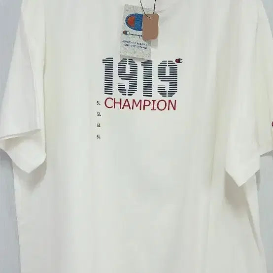 [BUNJANG] Champion 1919 Short Sleeve T-shirt Ivory 5L / 챔피온 1919 반팔 티셔츠 아이보리 5L