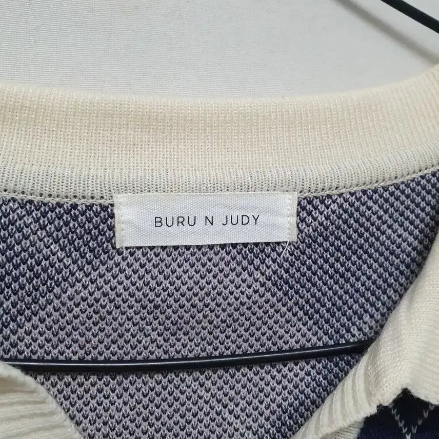 [BUNJANG] Burun &amp; Judy Argyle Short Sleeve Knit Polo / 부루앤쥬디 아가일 반팔 카라 니트