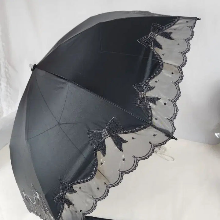 [BUNJANG] Agatha Ribbon Embroidery Sun Umbrella / 아가타 리본자수 여성 양산 새상품