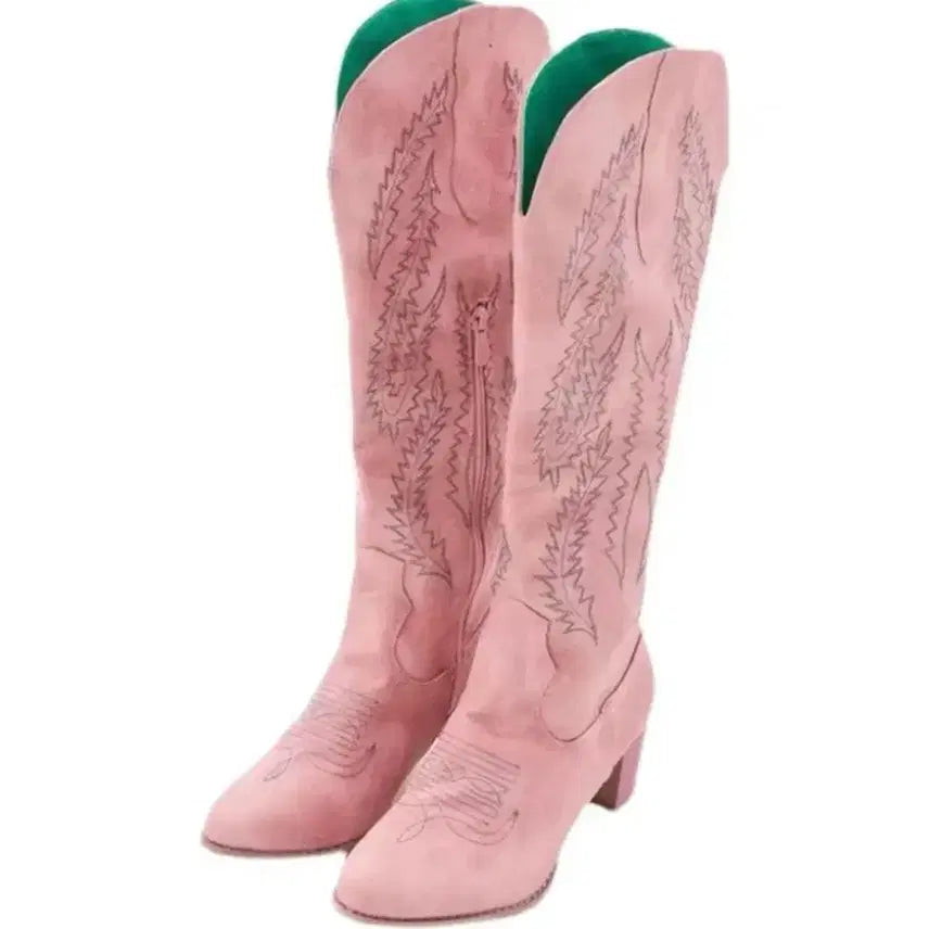 [BUNJANG] Leey Western Boots Pink / leey 엘이이와이 웨스턴 부츠 핑크
