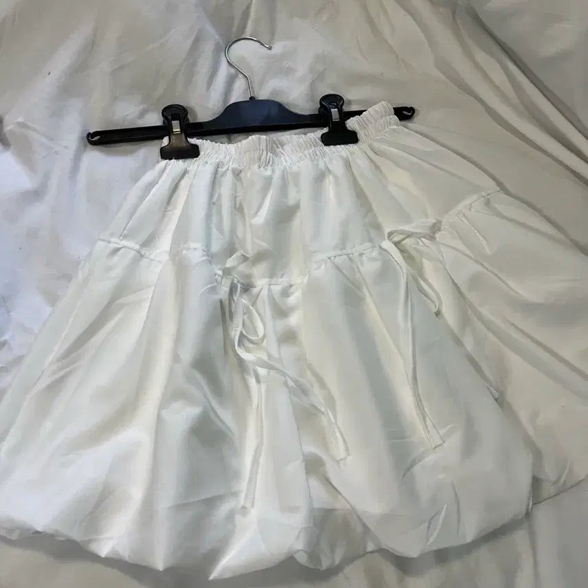 [BUNJANG] Ballecore White Banding Ruffle Skirt / 발레코어 캉캉 밴딩스커트 화이트