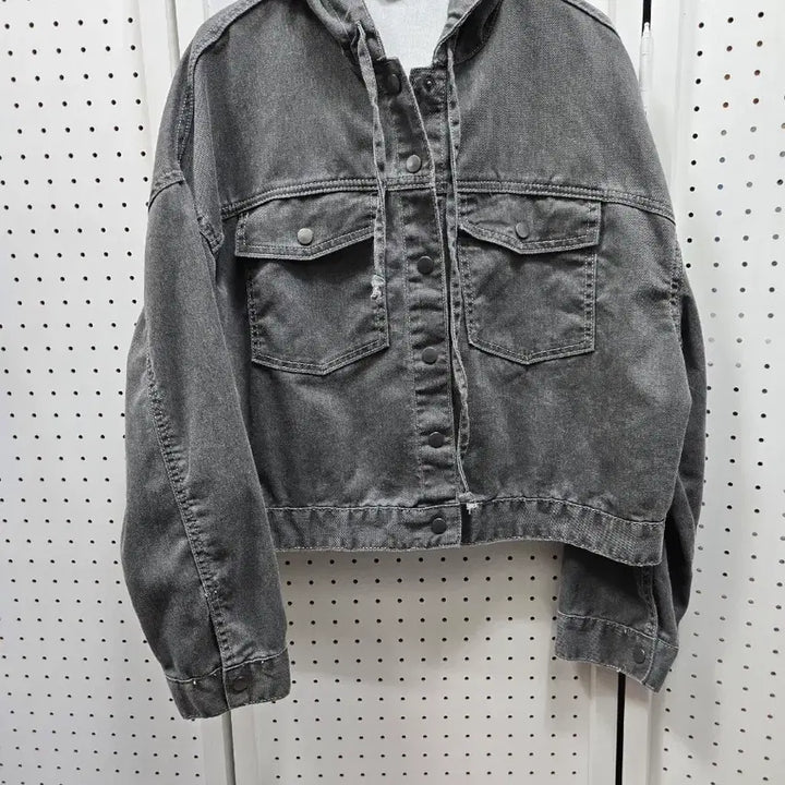 [SOLD OUT] (1229)8 seconds 후드 데님 자켓 그레이