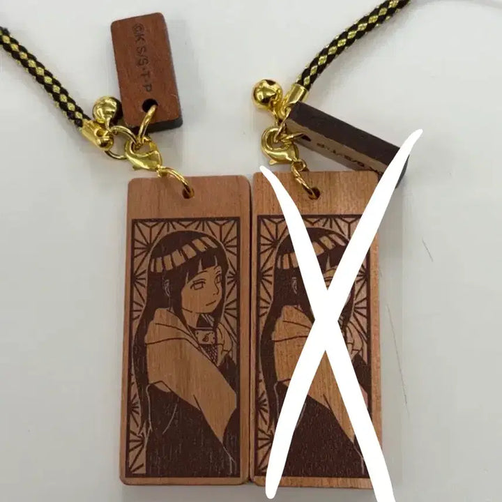 [BUNJANG] Naruto Hyuga Hinata Wooden Keychain / 나루토 목각키링 휴우가 히나타